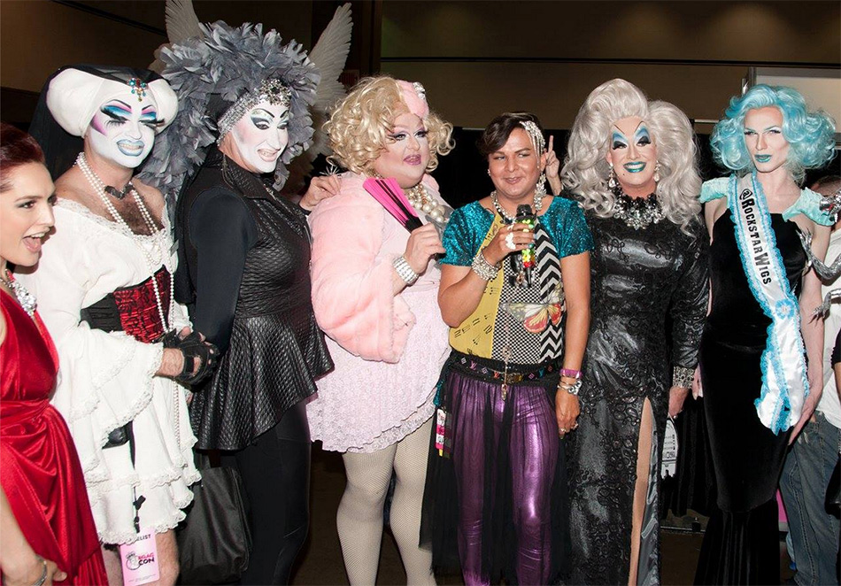 From left , Sister Unity, me, Lady Bear, __, Peaches Christ, 