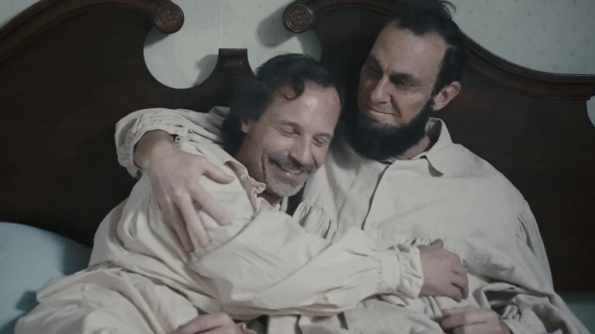 Photo of Abraham Lincoln in bed with another man.