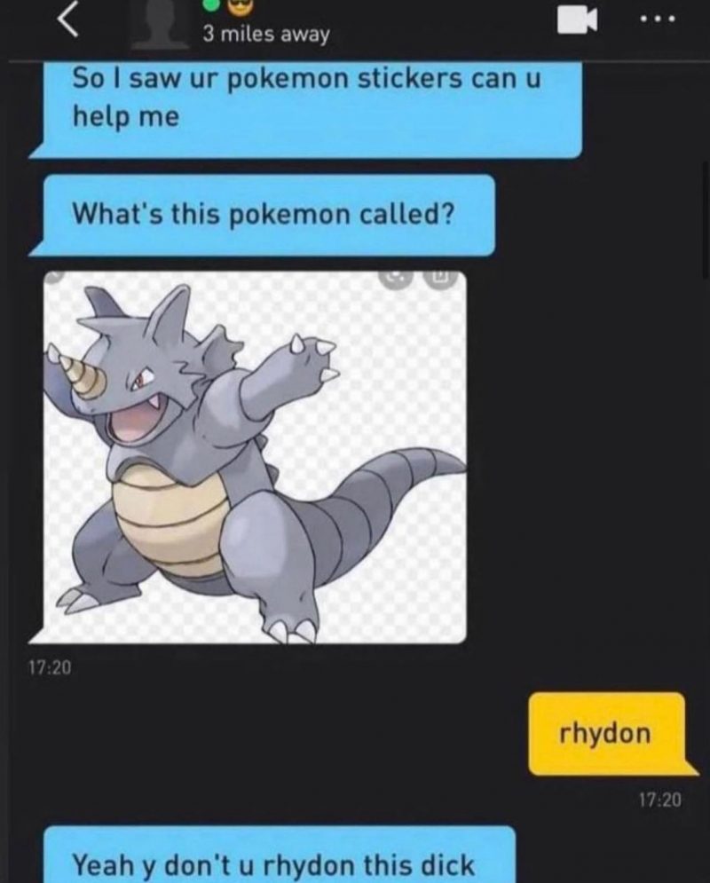 Grindr chat about Pokemon.