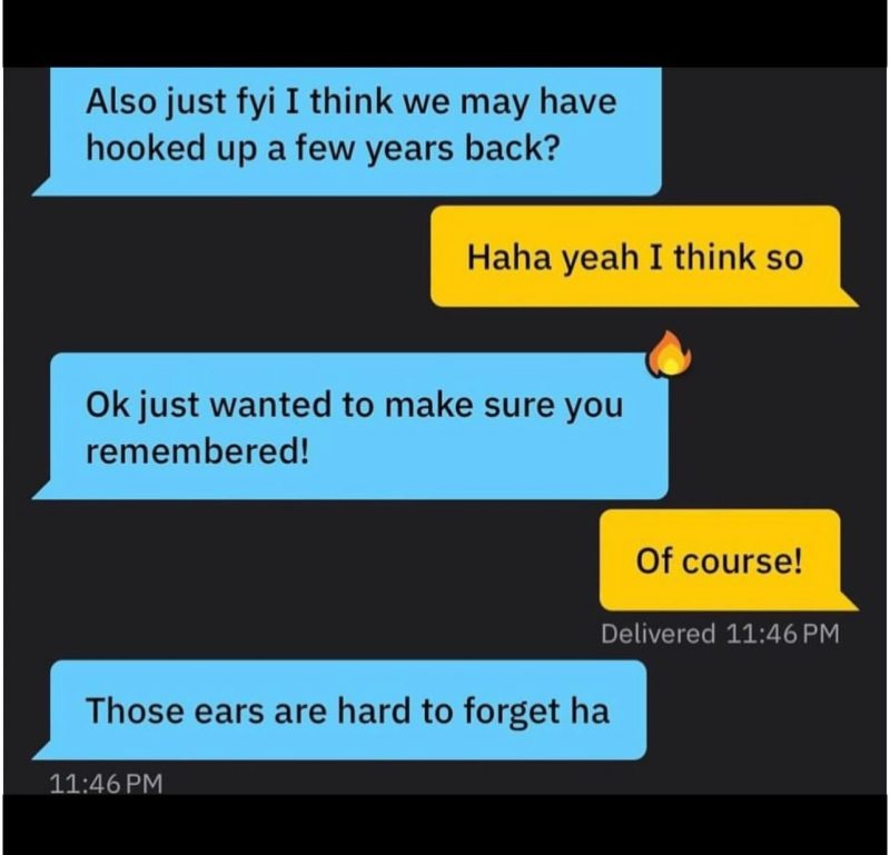 Grindr chat about ears.